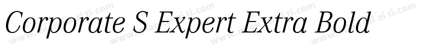 Corporate S Expert Extra Bold Italic OsF字体转换